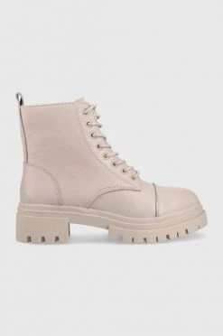 Γυναικεία Μποτάκια Δερμάτινα Workers Aldo Bigmark μπεζ