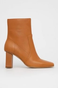 Γυναικεία Μποτάκια Δερμάτινες μπότες Aldo Theliven χρώμα: καφέ