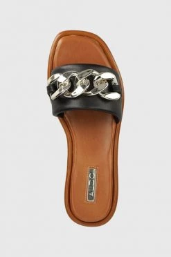 Γυναικεία Σαγιονάρες Δερμάτινες παντόφλες Aldo Sydling χρώμα: μαύρο -Aldo Sales Store unnamed file 3245