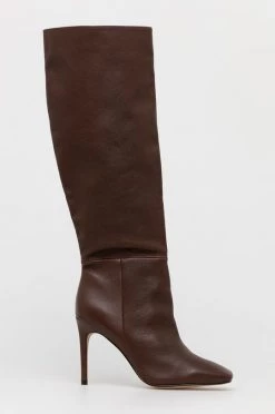 Γυναικεία Μποτάκια Δερμάτινες μπότες Aldo Oluria χρώμα: καφέ