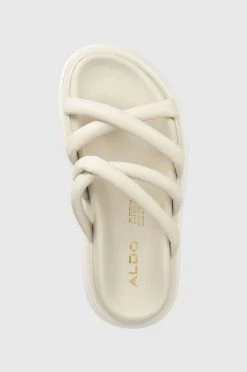 Γυναικεία Σαγιονάρες Δερμάτινες παντόφλες Aldo Kutshina χρώμα: άσπρο -Aldo Sales Store unnamed file 3666