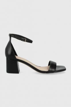 Γυναικεία Πέδιλα με τακούνι Δερμάτινα σανδάλια Aldo Kedeaviel μαύρο